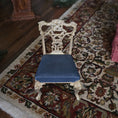 Load image into Gallery viewer, Mark Models Chippendale Ribbon-Back Side Chair, Gold Metal with Black Seat
