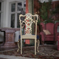 Load image into Gallery viewer, Mark Models Chippendale Ribbon-Back Side Chair, Gold Metal with Black Seat
