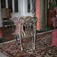 Load image into Gallery viewer, Chippendale-Style Ribbon-Back Side Chair with Silk Upholstered Seat
