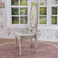 Load image into Gallery viewer, Miniature Dollhouse Louis XVI Distressed Wood & Floral Upholstery Side Chair
