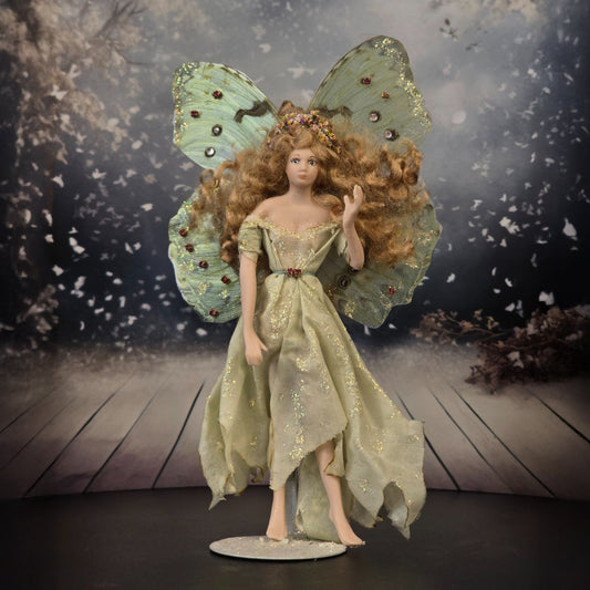 Ethereal Butterfly Fairy Porcelain Doll Artisan Handcrafted Miniature Dollhouse