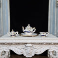 Load image into Gallery viewer, Janice Crawley Hand-Painted Cobalt & Gold Dollhouse Miniature Tea Service
