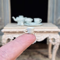 Load image into Gallery viewer, Janice Crawley Celadon Mojolica Style Elephant Porcelain Dollhouse Tea Service 1988
