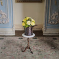 Load image into Gallery viewer, Miniature Dollhouse Japanese Clay Yellow & White Roses Copper Watering Can 1:6
