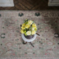Load image into Gallery viewer, Miniature Dollhouse Japanese Clay Yellow & White Roses Copper Watering Can 1:6
