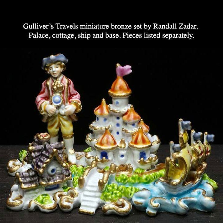 Randall Zadar Gulliver Collection Cottage Bronze Figurine Retired 2016