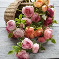 Load image into Gallery viewer, Gosia Suchodolska IGMA Artisan Miniature Ruby Red Triple Stem Rose Arrangement Magpie Exclusive (Copy)
