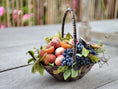 Load image into Gallery viewer, RESERVED for Robert Mondavi Gosia Suchodolska IGMA Artisan Miniature Fruit Harvest Basket Exclusive
