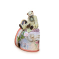 Load image into Gallery viewer, Marie-Pierre Gratias MP Creations Teddy Bear Vignette Sitting on Victorian Hat Box
