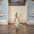 Load image into Gallery viewer, Marie-Pierre Gratias MP Creations French Rabbit Walking Cottage Sweet White Dress
