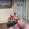 Load image into Gallery viewer, Marie-Pierre Gratias MP Creations Two Teddy's in Hand Carved Canoe
