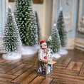 Load image into Gallery viewer, Marie-Pierre Gratias MP Creations French Santa Bear Snowy Tree Snowman Box
