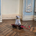 Load image into Gallery viewer, Marie-Pierre Gratias MP Creations Pull Toy Skateboard Vignette with Teddy Bear (removable)
