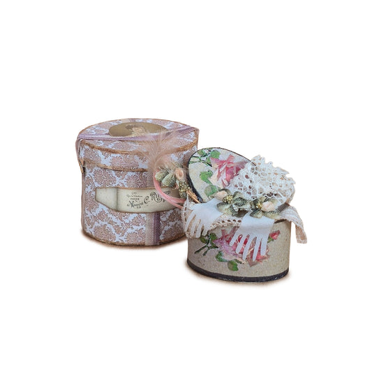 Marie-Pierre Gratias MP Creations Two Lovely Victorian Hat Boxes for Room Decor