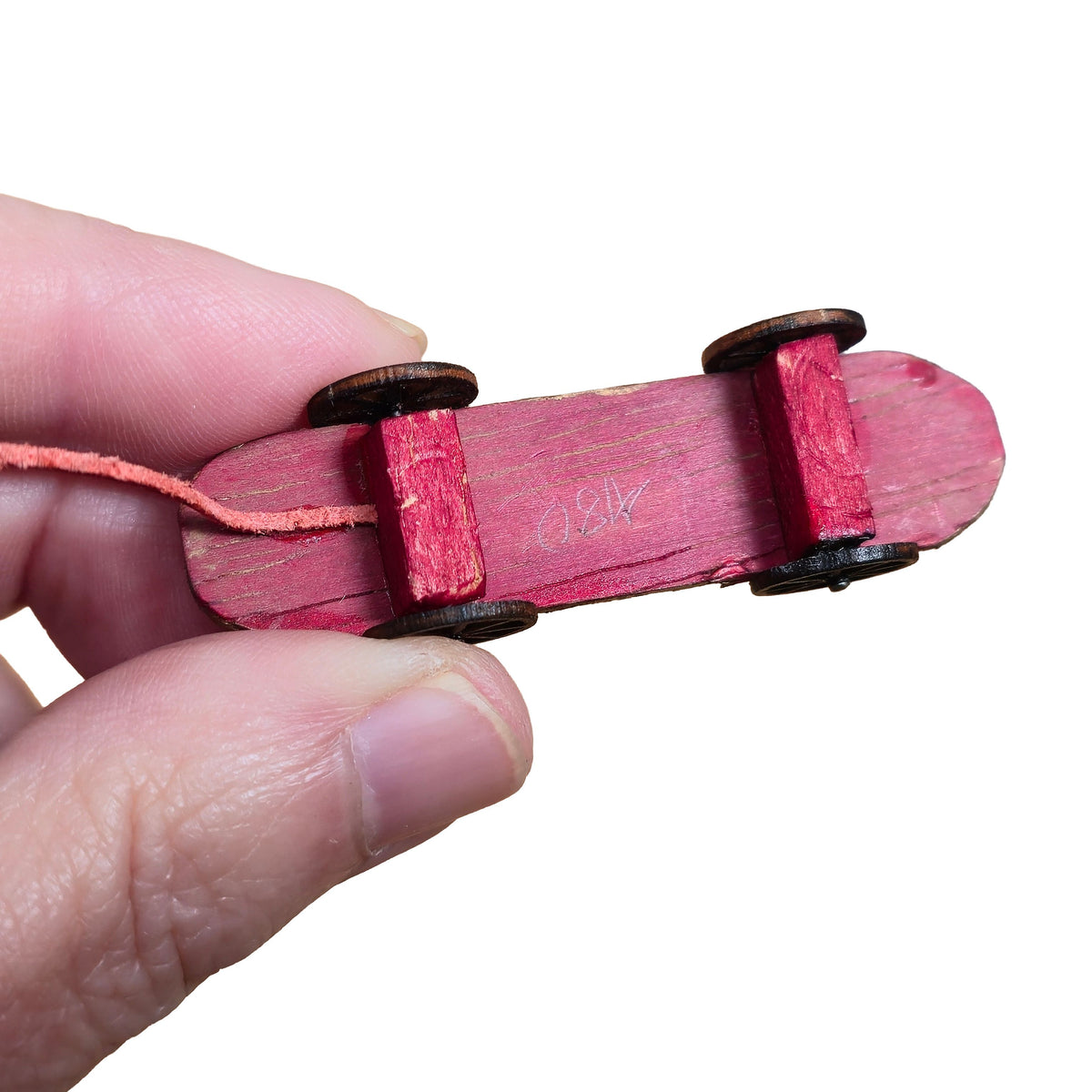 Marie-Pierre Gratias MP Creations Pull Toy Skateboard Vignette with Teddy Bear (removable)