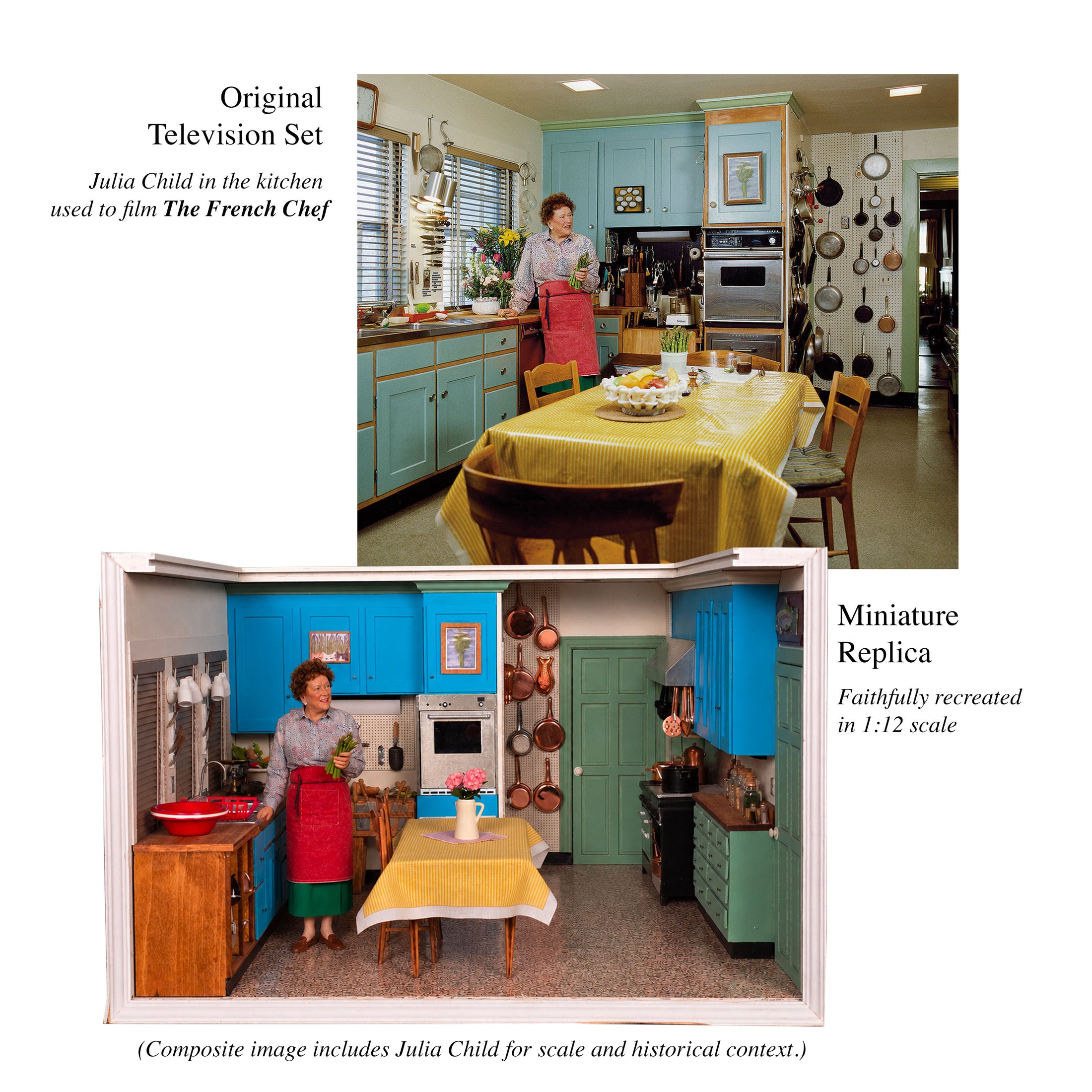 Julia Child's Television Kitchen Replica Room Box by Terry Harville