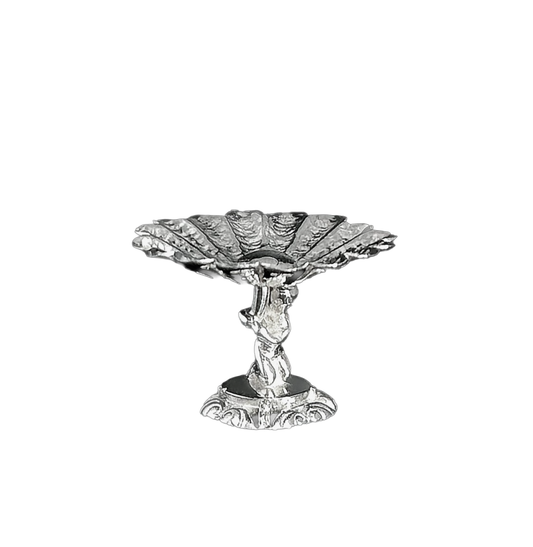 Dollhouse Miniature Sterling Silver  Footed Figural Compote Dish Dollhouse Miniature