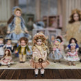 Load image into Gallery viewer, Pat Boldt Miniature Companion Doll Soft Coral Silk and Lace Bonnet
