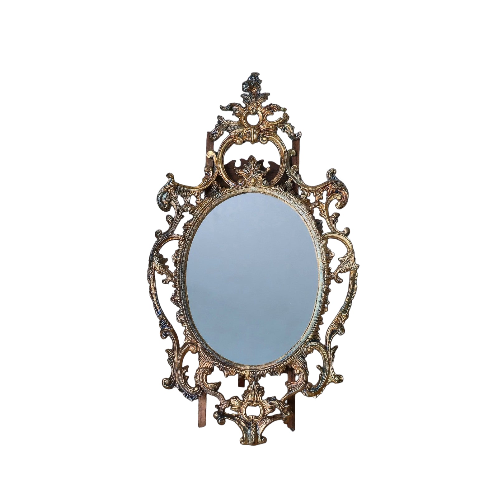 Vintage Artisan Miniature Dollhouse Georgian Oval Wall Mirror UK John J. Hodgson