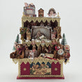 Load image into Gallery viewer, Decorative cabinet with vintage-style toys and teddy bears on a white background
