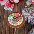 Load image into Gallery viewer, Miniature dollhouse cookie platter, signed, top view
