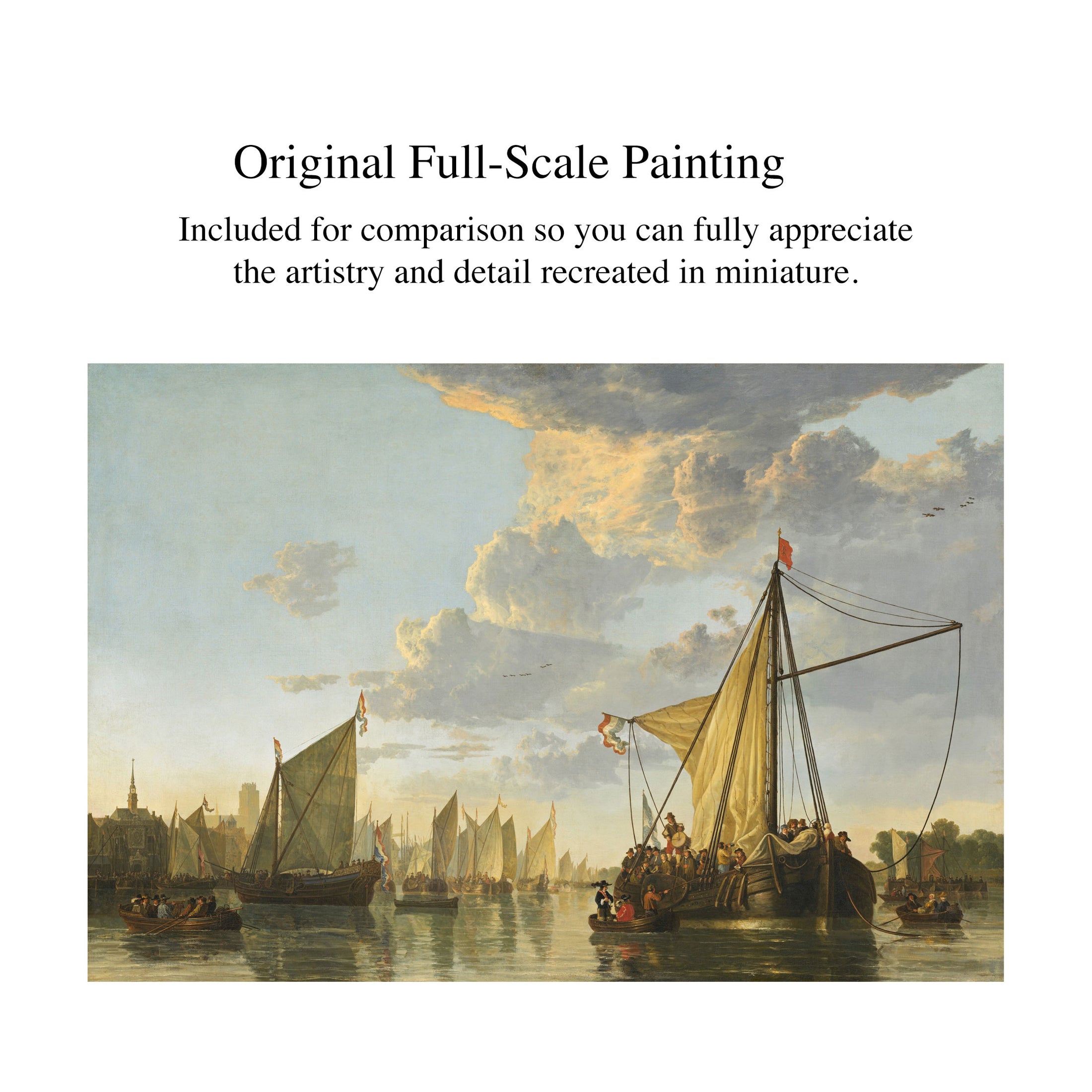 IGMA Joachim Kuhner The Maas at Dordrecht Maritime Oil Painting