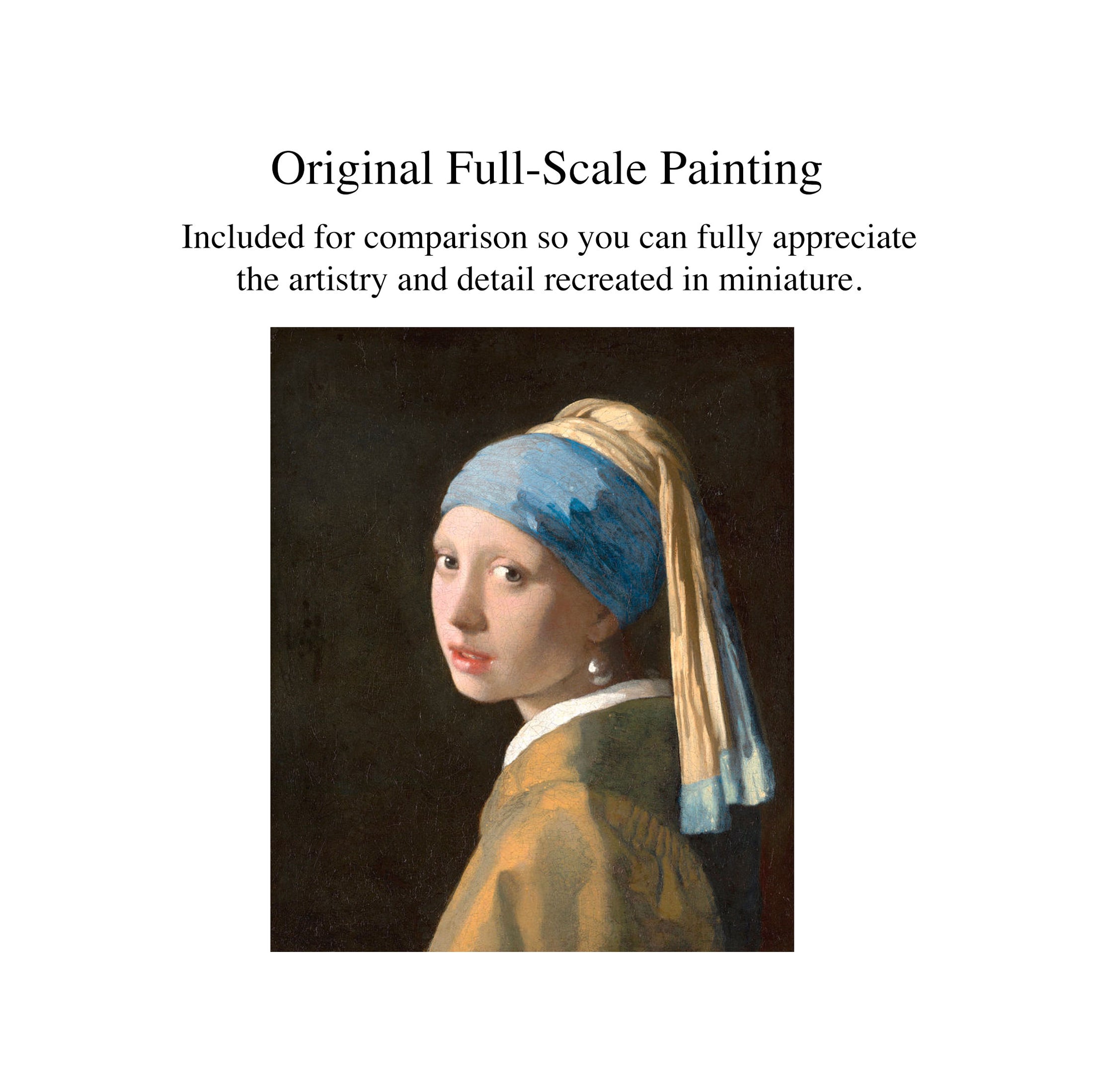Fred Marsh 2006 Girl with a Pearl Earring After Vermeer Miniature Painting