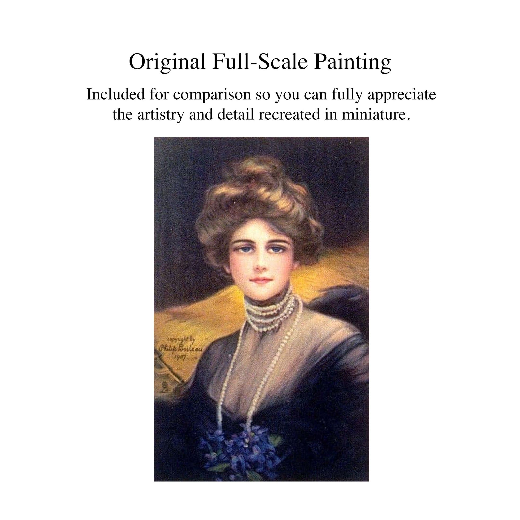 Lucie Winsky "At Home" After Philip Boileau Miniature Painting