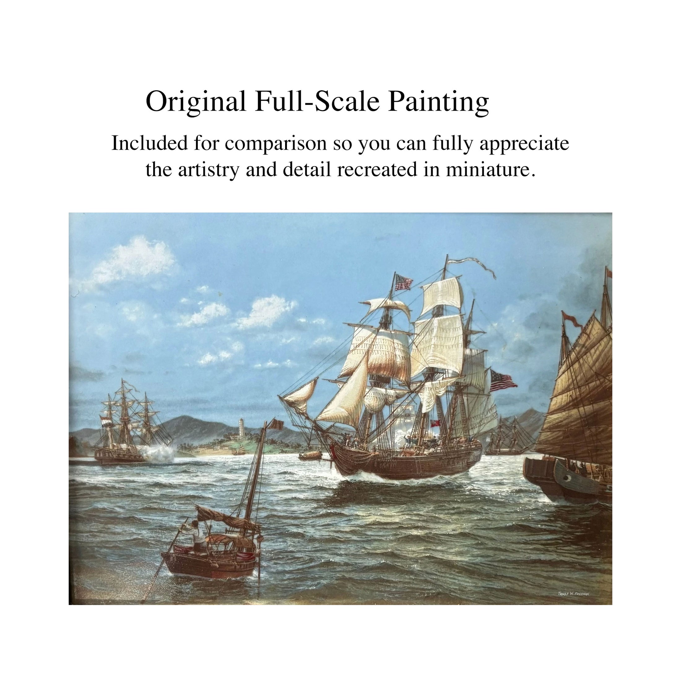 IGMA Paul Saltarelli The Empress of China Maritime Oil Painting RARE