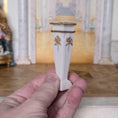 Load image into Gallery viewer, Miniature Dollhouse Pair Gilt Neoclassical Bisque Columns Pedestals Plant Stands
