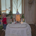 Load and play video in Gallery viewer, Rare Volker Arnold Illuminated Micro Miniature Winter Church Scene in 1:144 Scale
