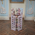 Load and play video in Gallery viewer, Marie-Pierre Gratias MP Creations Pink Display Cabinet Vignette Teddy Bear, Doll, Hatboxes
