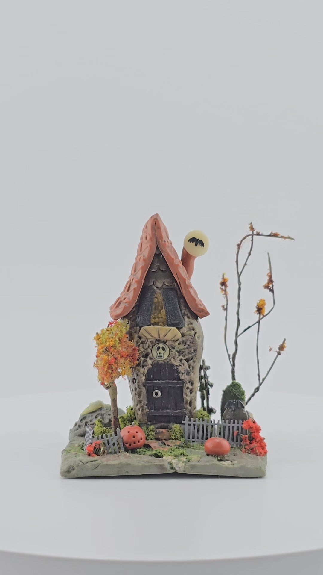 1:12 Halloween Spooky Fall Witch's Haunted House Dollhouse for Miniature Scenes