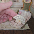 Load and play video in Gallery viewer, Miniature Victorian Travel Suitcase with Ladies' Wardrobe Vignette 1:12 Scale
