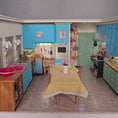 Load and play video in Gallery viewer, Julia Child's Television Kitchen Replica Room Box by Terry Harville
