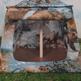 Load and play video in Gallery viewer, Bonnie Fake Bear Print Camping Tent with Pair of Sleeping Bags Miniature
