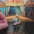 Load and play video in Gallery viewer, Artisan Circus Baby Elephant Pull Toy with Glass Candy Globe
