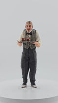 Load and play video in Gallery viewer, Artisan Dollhouse OOAK Miniature Art Creepy Gentleman Doll "Lurch" 1/12 Scale Sharon Cariola
