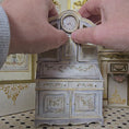 Load and play video in Gallery viewer, Aurearte Swedish Gustavian Clock Secretary Cabinet Dollhouse Miniature

