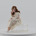 Load and play video in Gallery viewer, Marcia Backstrom Edwardian Seated Lady Doll in Antique Lace Gown, Quiet Seated Pose
