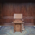 Load and play video in Gallery viewer, John Davenport Edwardian Davenport Writing Desk with Floral Marquetry & Drawers, 1992
