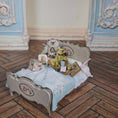 Load and play video in Gallery viewer, Marie-Pierre Gratias MP Creations French Nursery Bed with Teddy Bears, Books & Kittens

