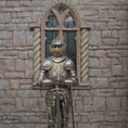 Load and play video in Gallery viewer, Tudor Knight #1 in Full Metal Armor with Sword & Wood Display Base 1:12 Scale
