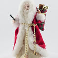 Load and play video in Gallery viewer, Porcelain Santa Claus Doll with Toys — Handcrafted 1:12 Scale Miniature in Velvet Robe
