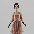 Load and play video in Gallery viewer, Hanna Kahl Hyland Rare Edwardian Style Carved Pear Wood Dollhouse Doll Lady on Platform
