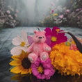 Load and play video in Gallery viewer, Anna Braun Girly Pink Silk Mohair Butterfly Bear with Wings and Antennae, Jointed
