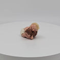 Load and play video in Gallery viewer, Sleeping Infant Baby Boy Dollhouse Doll With His Teddy Bear OOAK Artisan Signed
