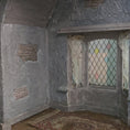 Load and play video in Gallery viewer, Julie Campbell Ghost Grandmother Seated Dollhouse Doll in Period Gown
