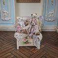 Load and play video in Gallery viewer, Marie-Pierre Gratias MP Creations THREE French Teddy Bear Vignette Rose-Painted Chest, Lace & Ephemera
