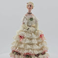 Load and play video in Gallery viewer, RESERVED SUSAN Victorian Lady Dollhouse Doll in Ivory Lace & Blush Silk
